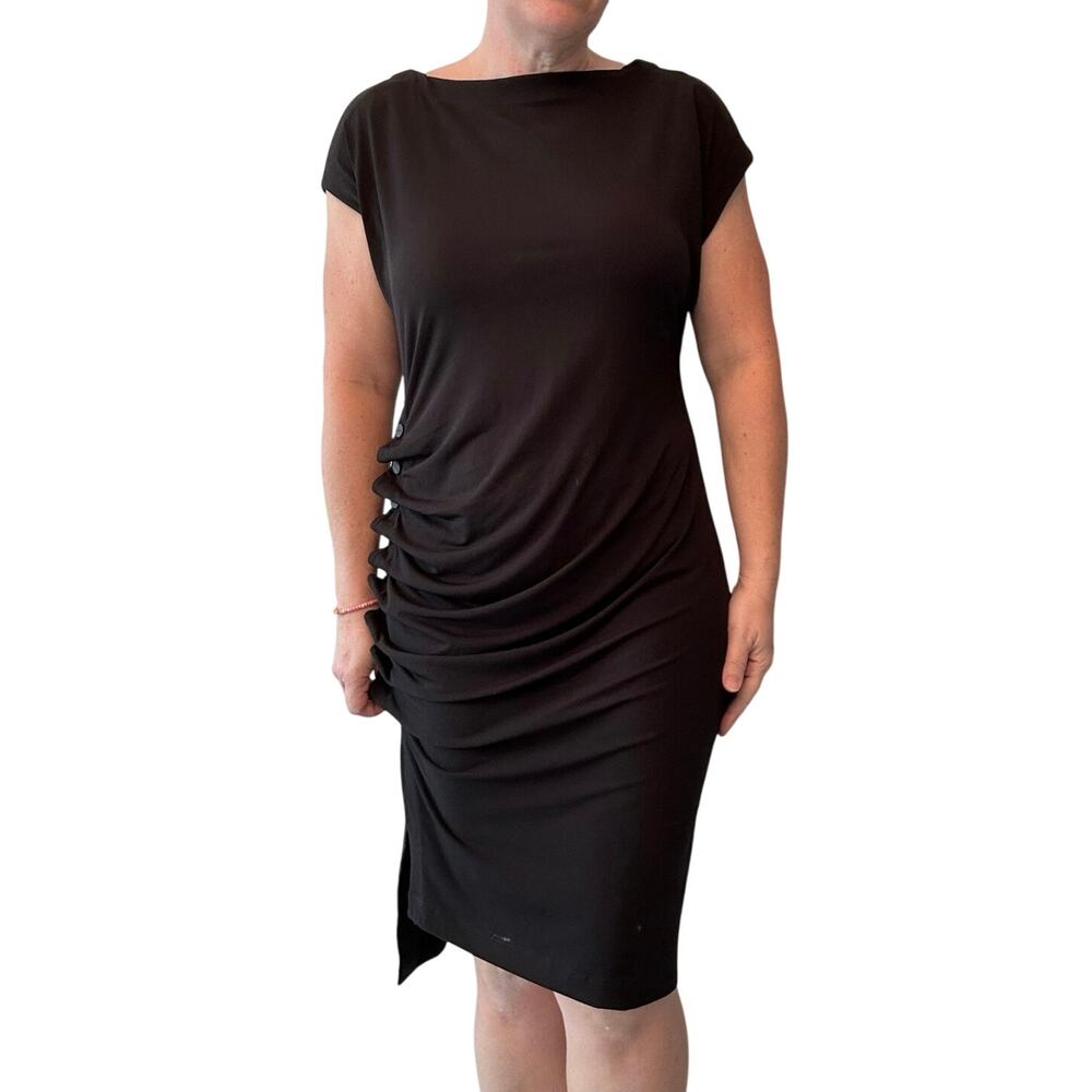 NWT Classic Little Black Dress, Midi, Quiet Luxury, Kenneth Cole NY, Size L
